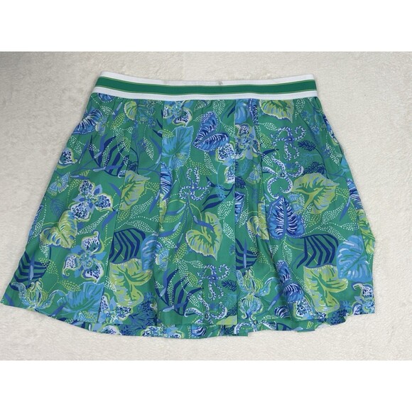 Lily Pulitzer Silvana Skirt Botanical Green in a Flutter Size S w Pocket - Picture 3 of 6